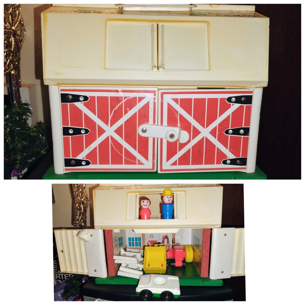 Vintage 1967 Fisher Price Toy Barn Playset